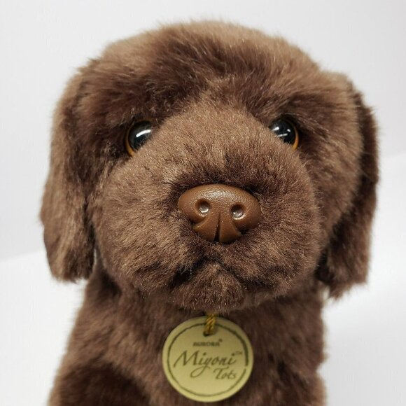 Aurora World 8" Brown Puppy Dog Miyoni Tots Chocolate Labrador 2019 Plush - Picture 9 of 9